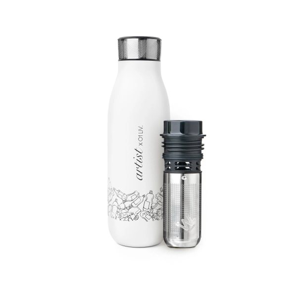 Bouteille à thé de 500 ml blanche 2