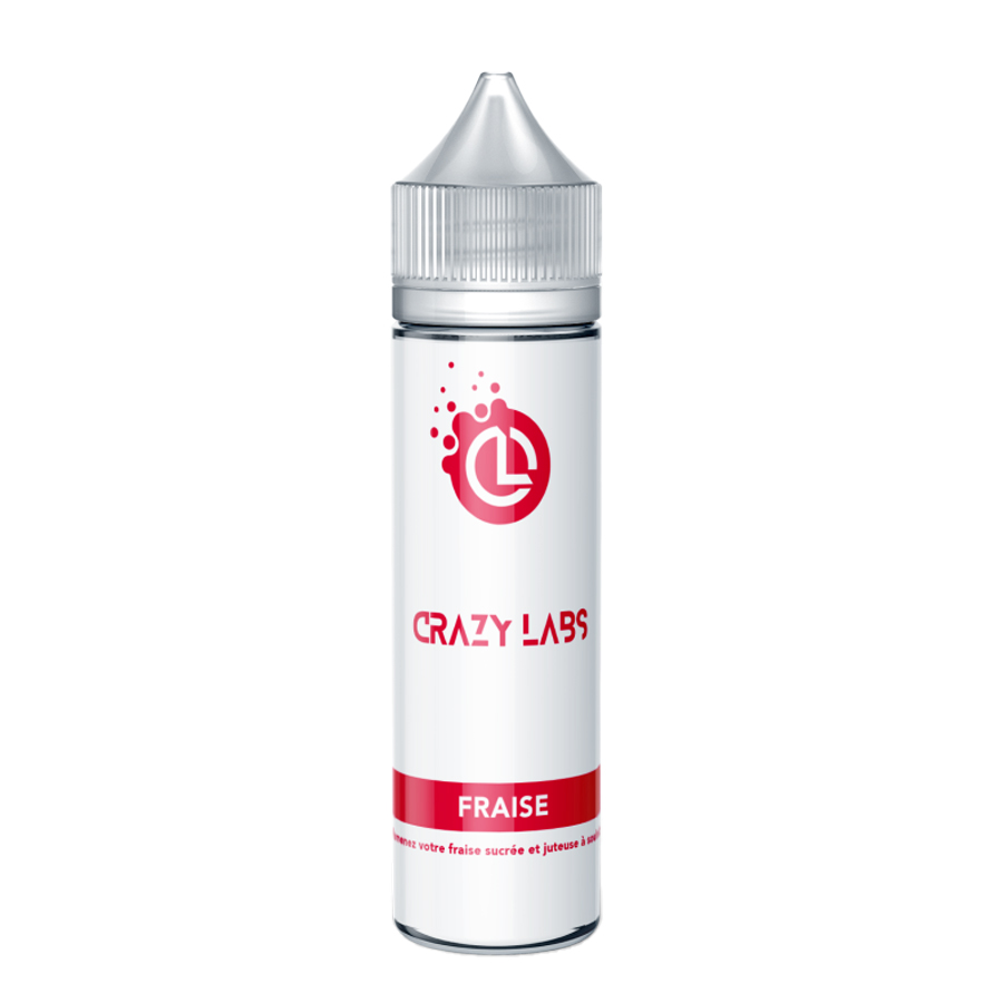 Fraise - 50ml - Crazy Labs - E-liquides sans nicotine - La petite vaporette