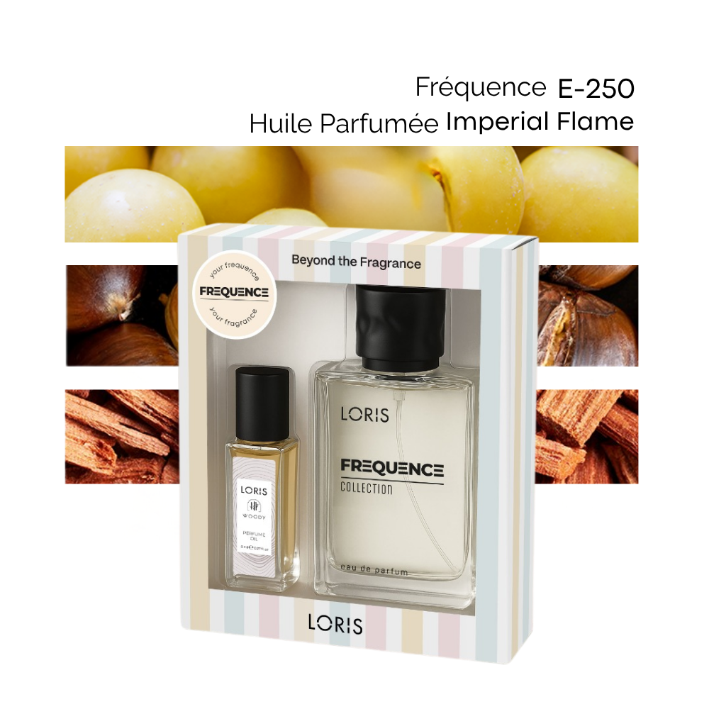 Coffret parfum Loris E250 : eau de parfum et huile parfumée 50ml