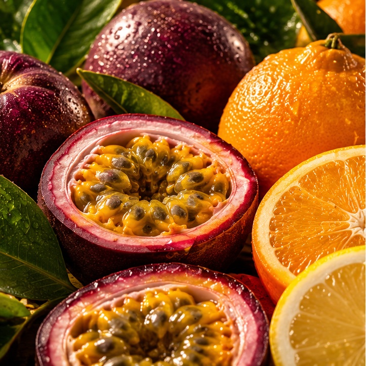 Fruit de la passion et agrumes - Accord exotique