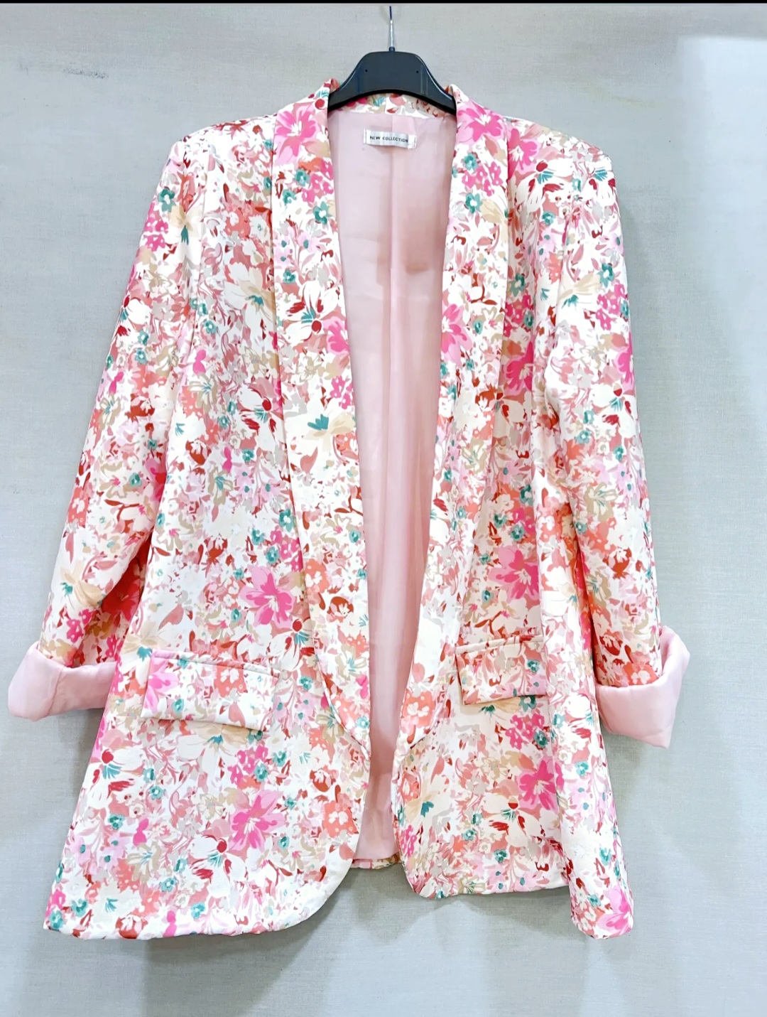 Blazer Fleuri Éclatant Femme Grande Taille – Vibrant et Élégant