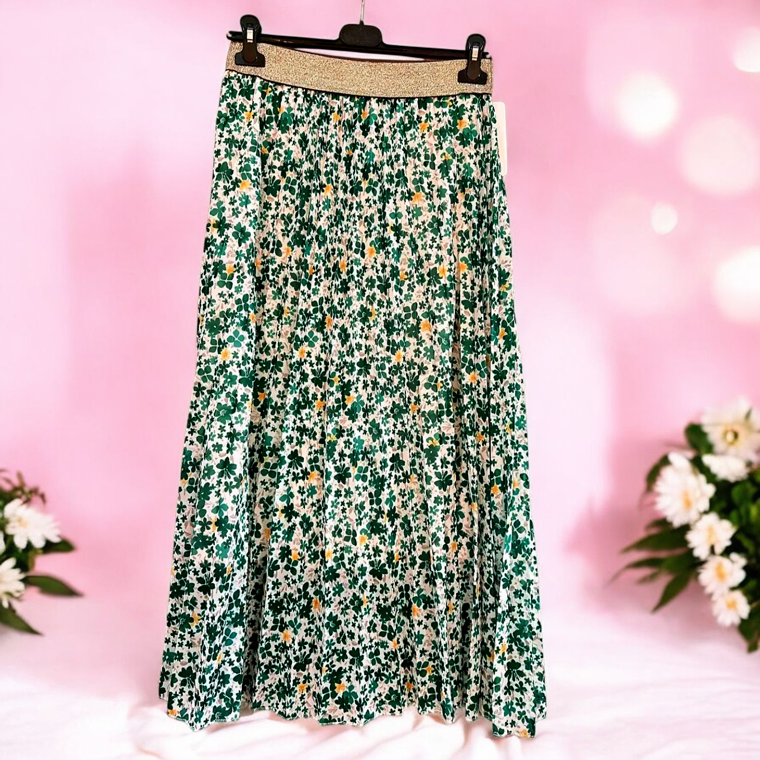 Jupe Longue Florale Verte grande taille