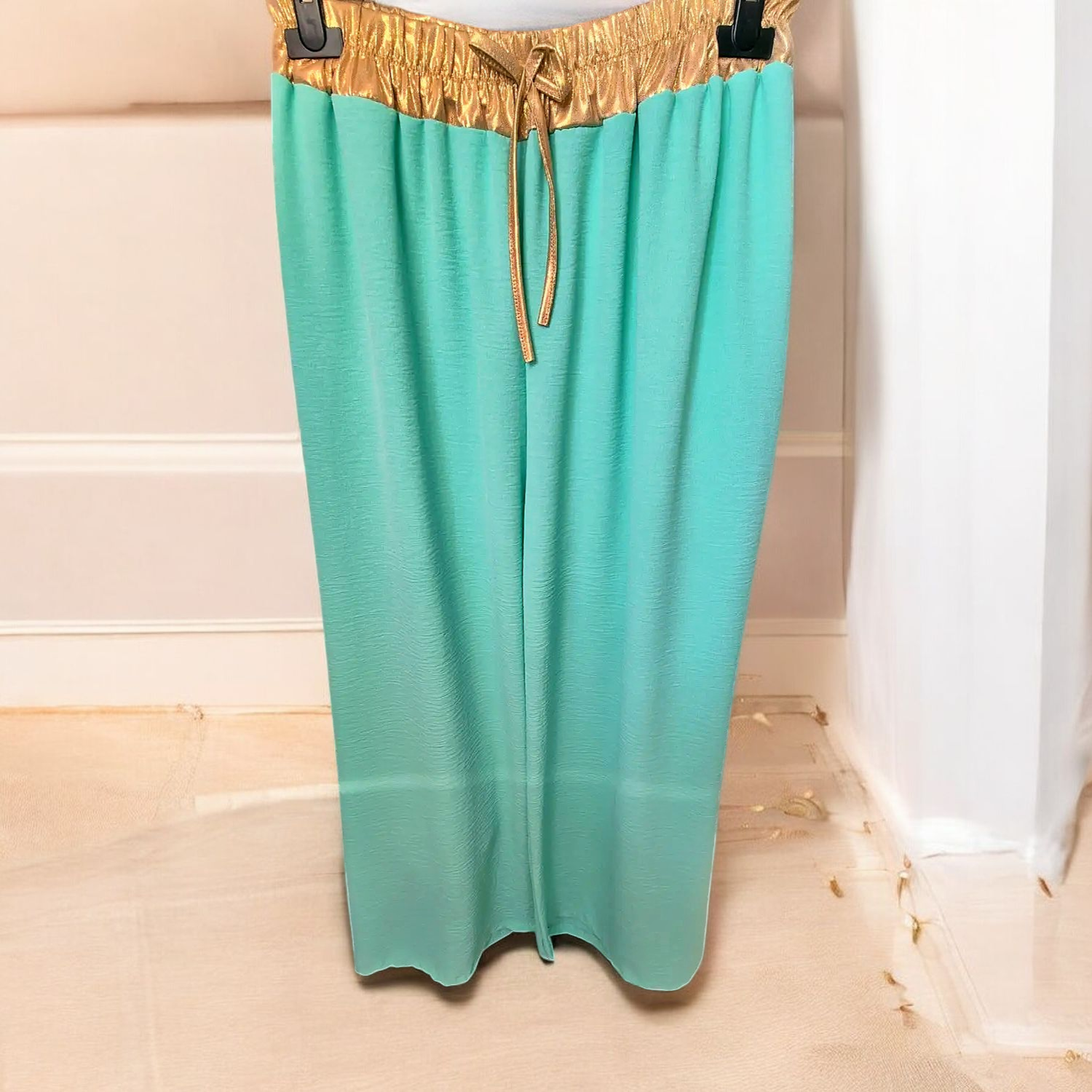 Pantalon ample vert émeraude