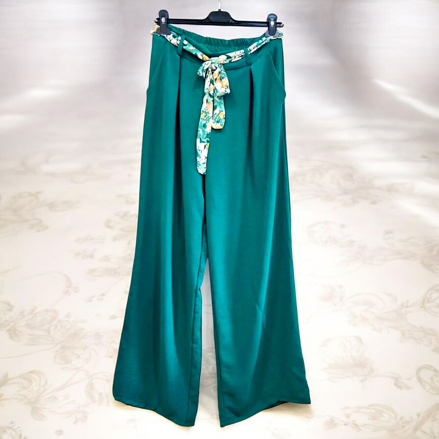 Pantalon Palazzo Vert Émeraude