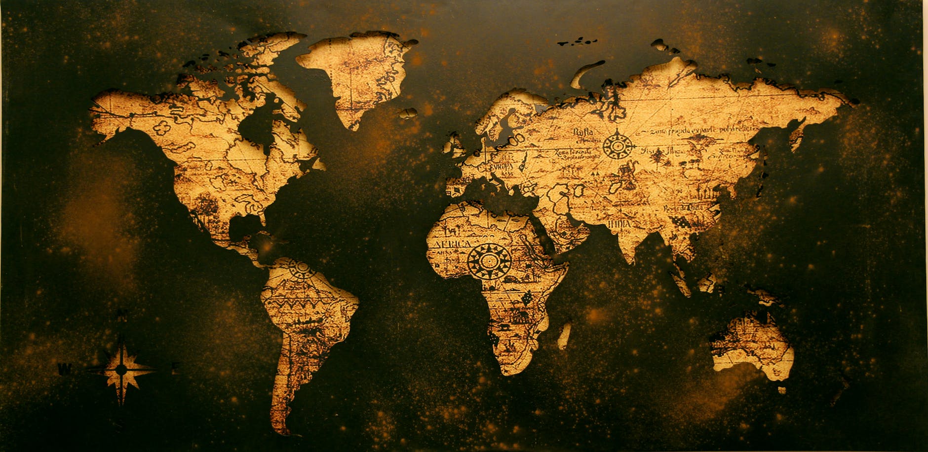illustration de la carte du monde