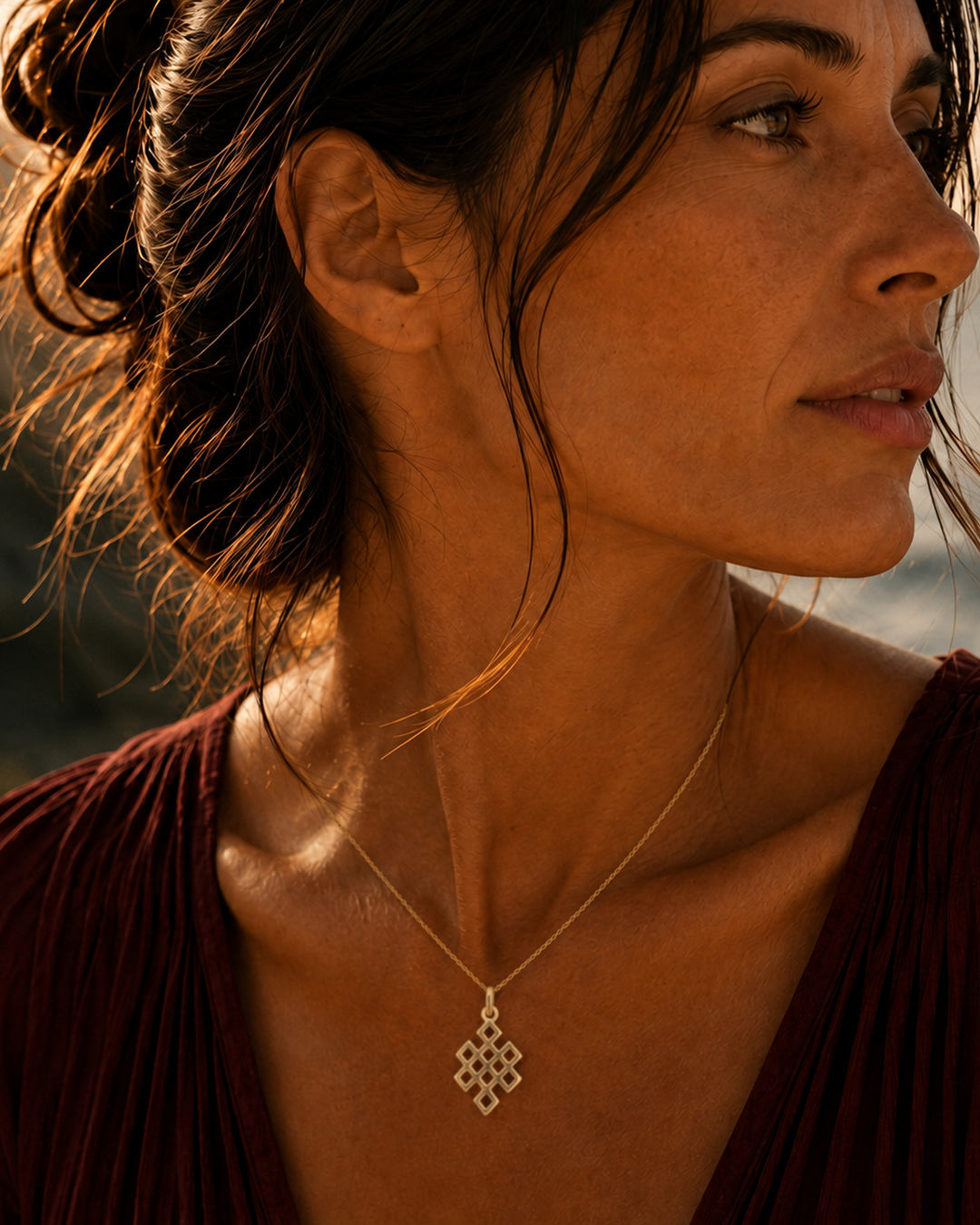 63 - Pendentif Nœud Éternel Tibétain