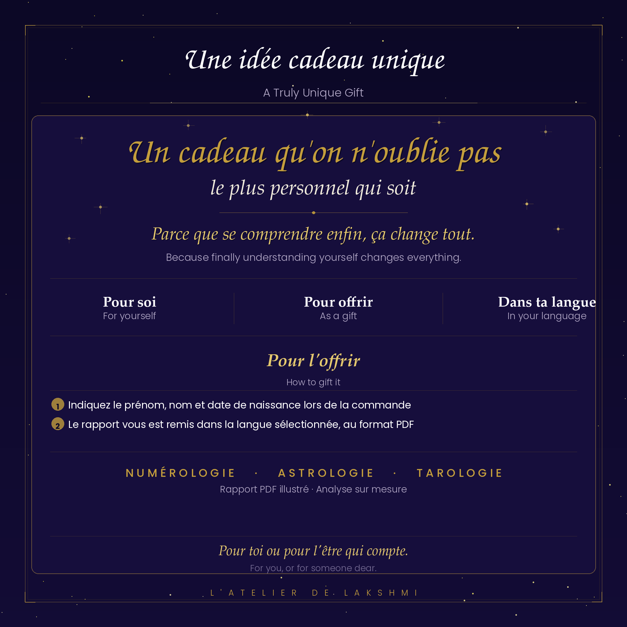 Le ProgrÂme de Vie, une idée cadeau personnelle