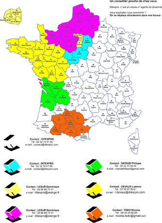 Carte Contacts Commerciaux - DITEXPRO