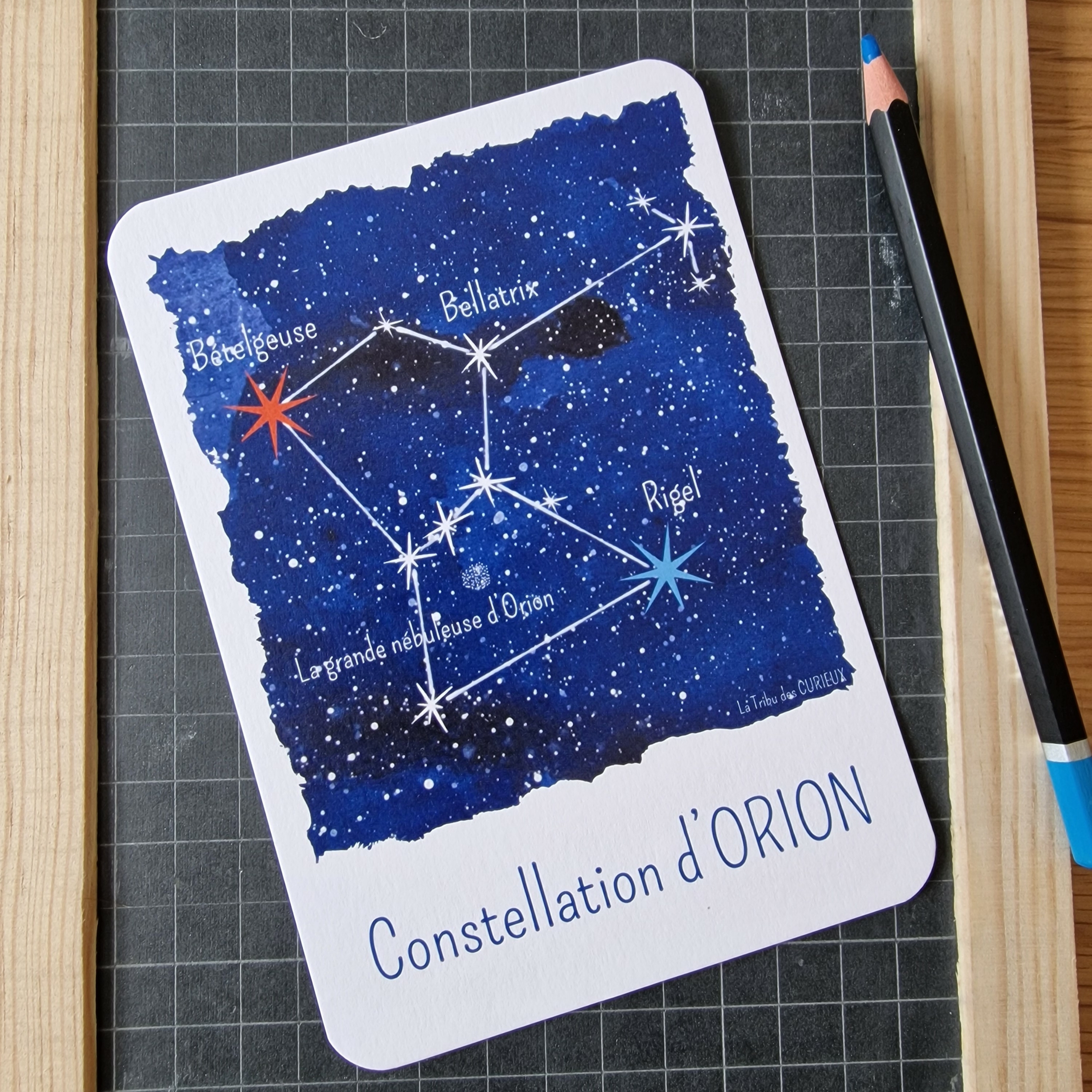 design Carte de constellation des étoiles  Orion