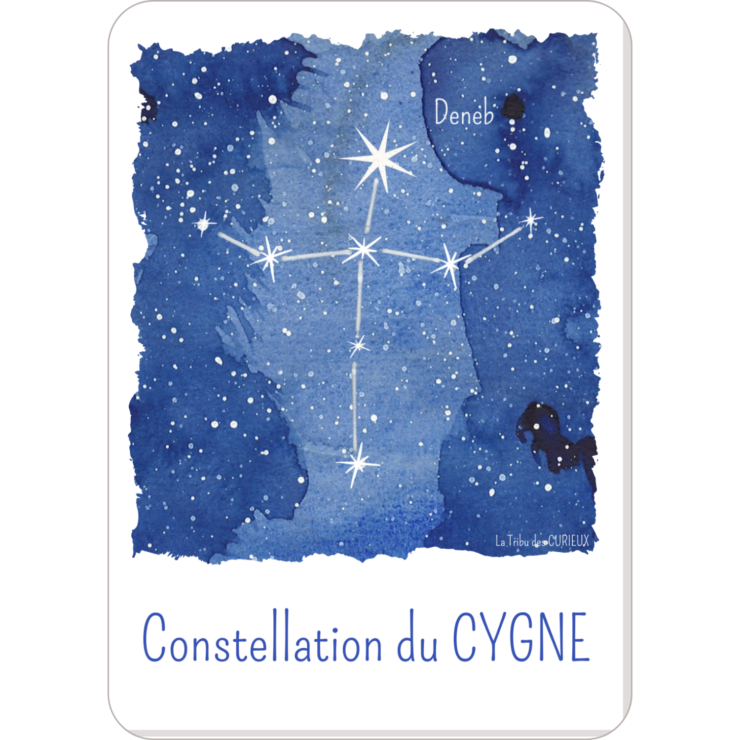 Design Carte des constellations des étoiles du CYGNE