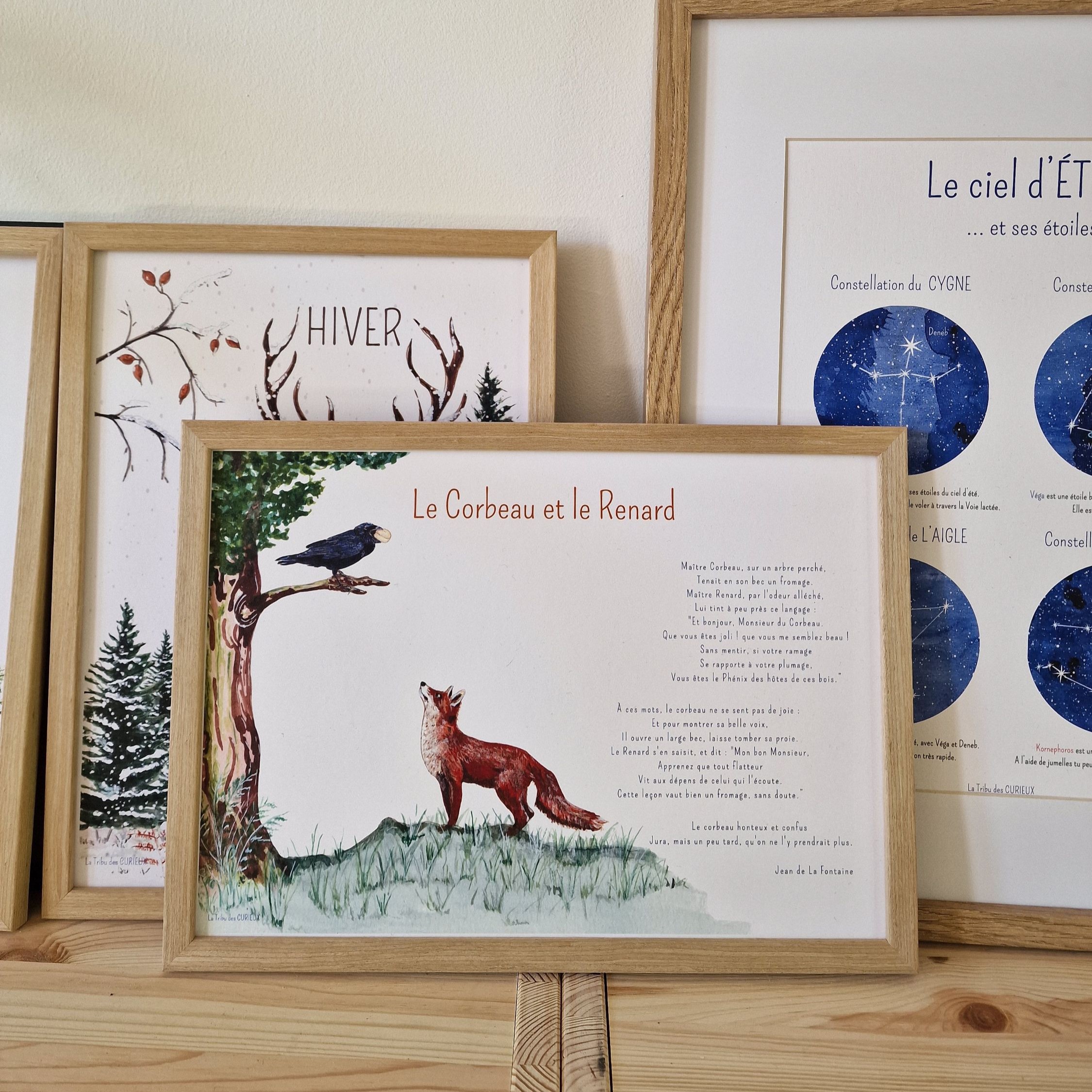 Affiche Fable Le Corbeau et le Renard