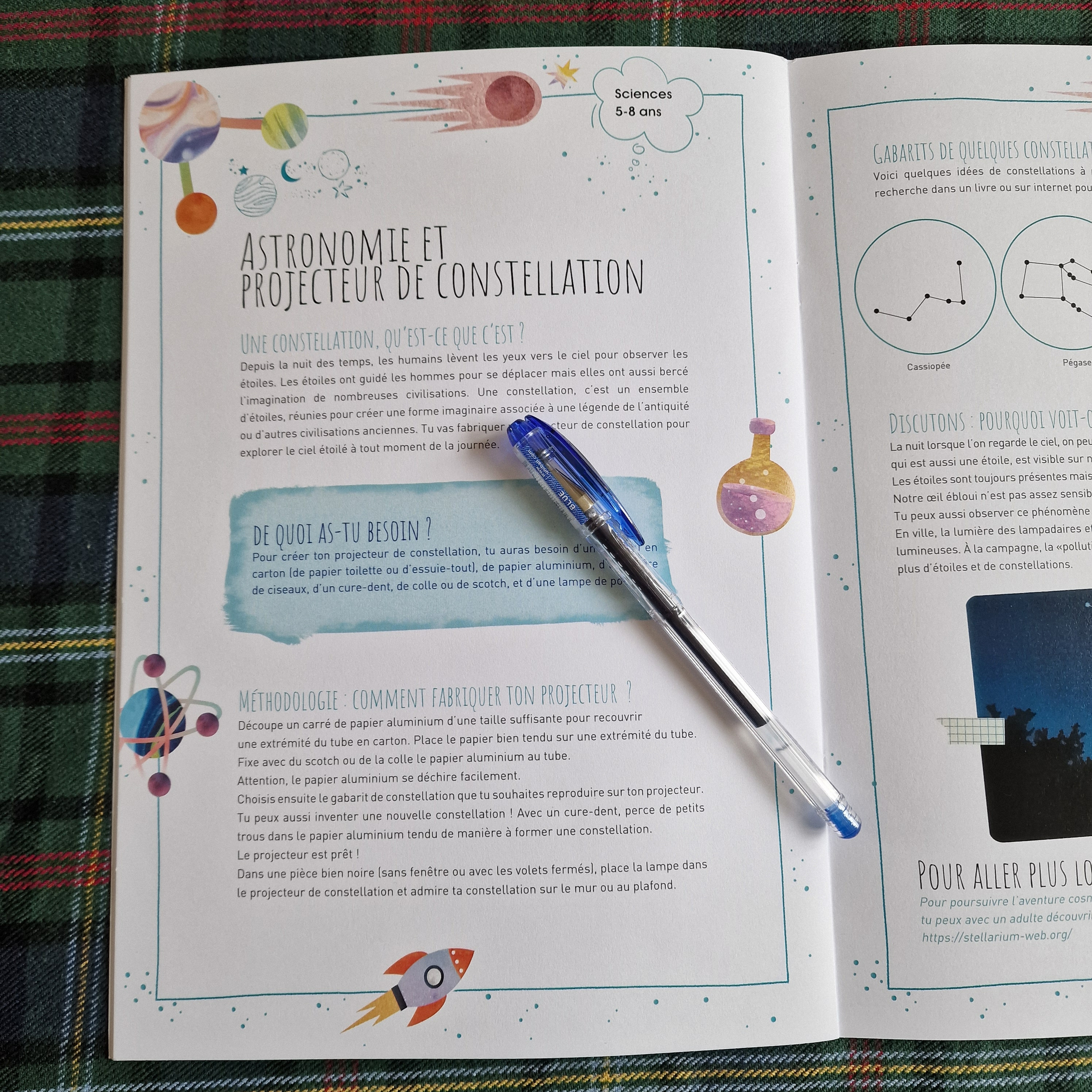 Idées activités astronomie fabrique projecteur de constellations