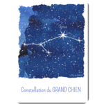 Design Carte du ciel étoilé constellation Le Grand Chien