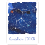 design Carte du ciel étoilé des constellation Orion