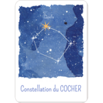 Design Carte de constellation des étoiles Le Cocher