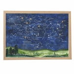 Affiche carte du ciel des étoiles et constellations de lhémisphère nord 3