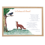 Affiche fables Le corbeau et le renard