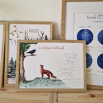 Affiche Fable Le Corbeau et le Renard