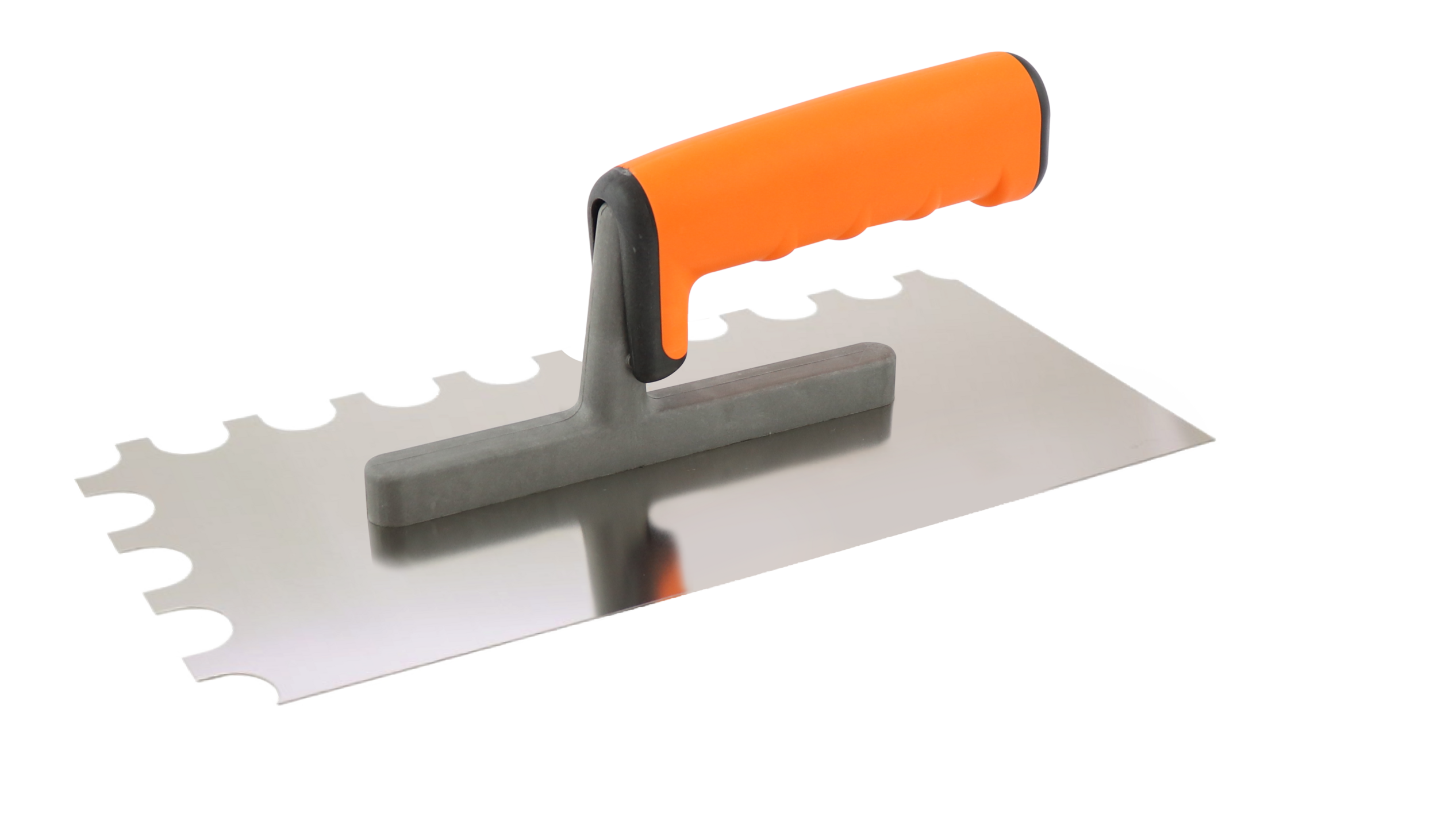 Platoir cranté inox 130x270 mm denture demi-lune 6282