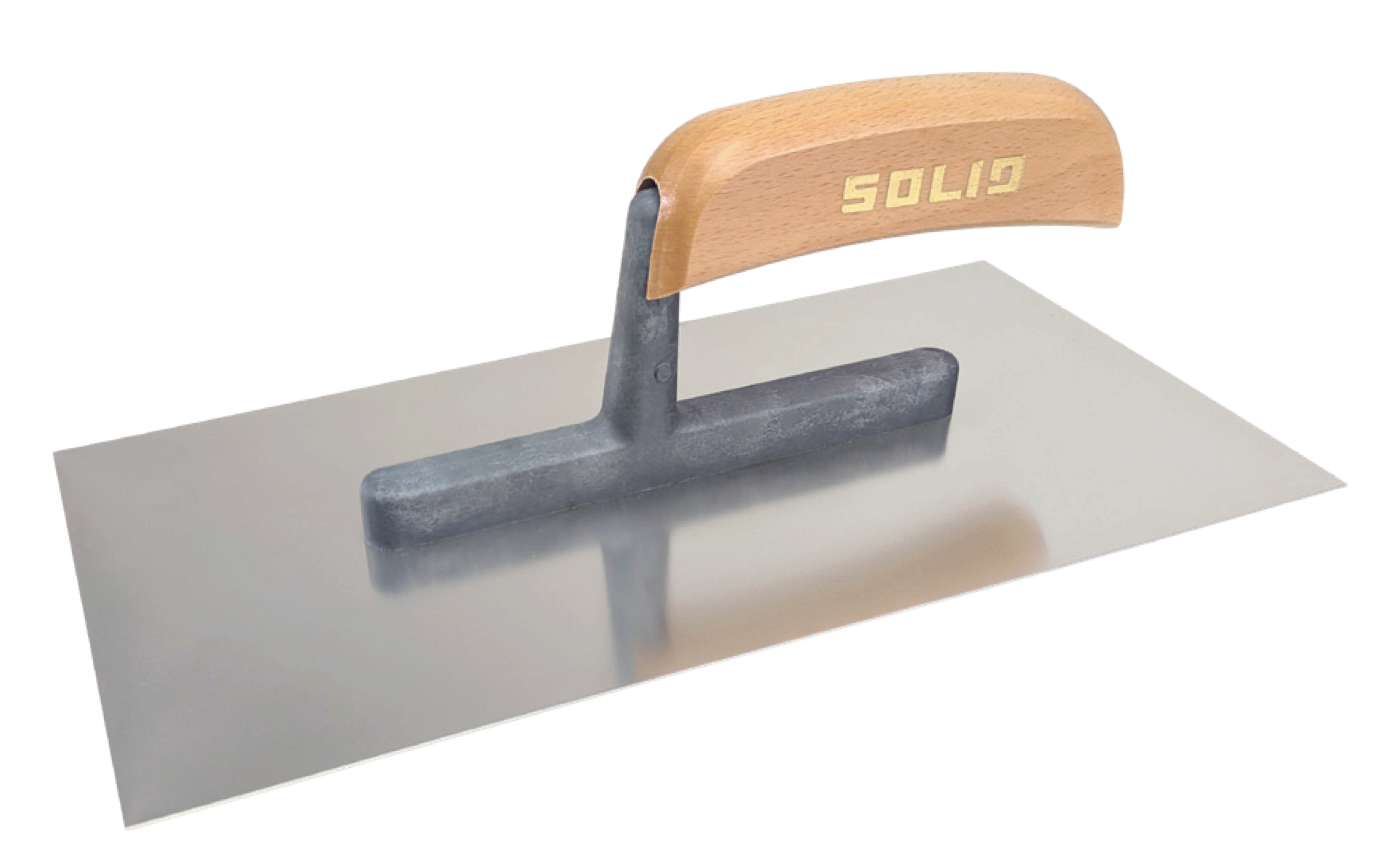 Platoir Lisse Inox 130x270 mm Manche Bois 6256