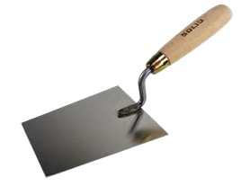 Truelle lisseuse bout carré  inox manche bois 6207