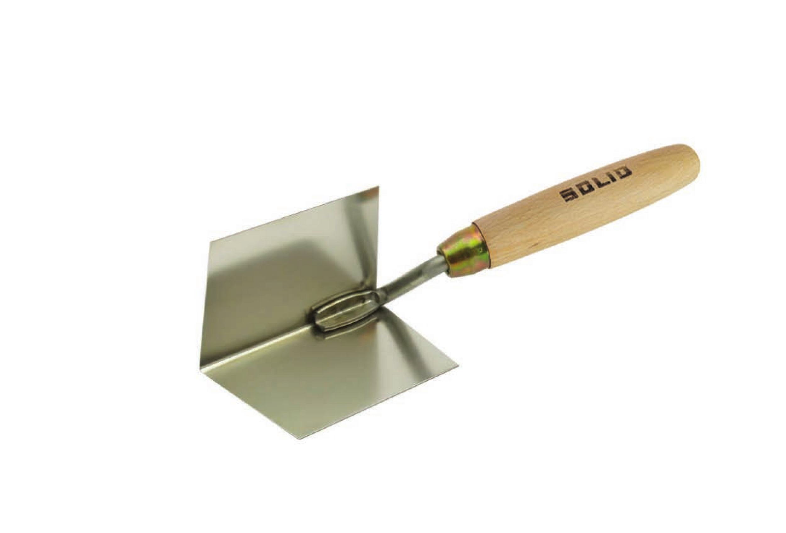 Truelle angle interieur inox manche bois 6150