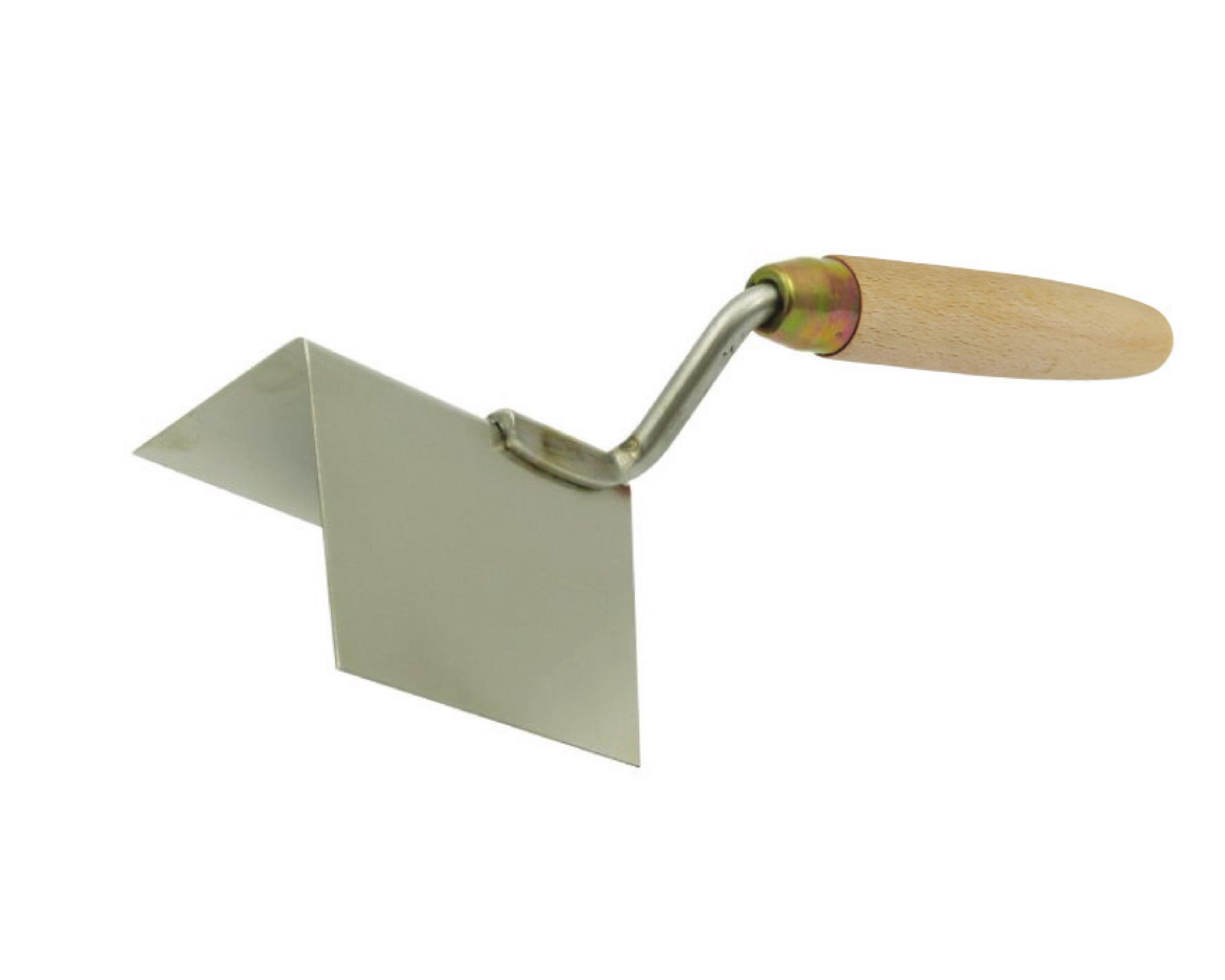 Truelle angle exterieur inox manche bois 6151
