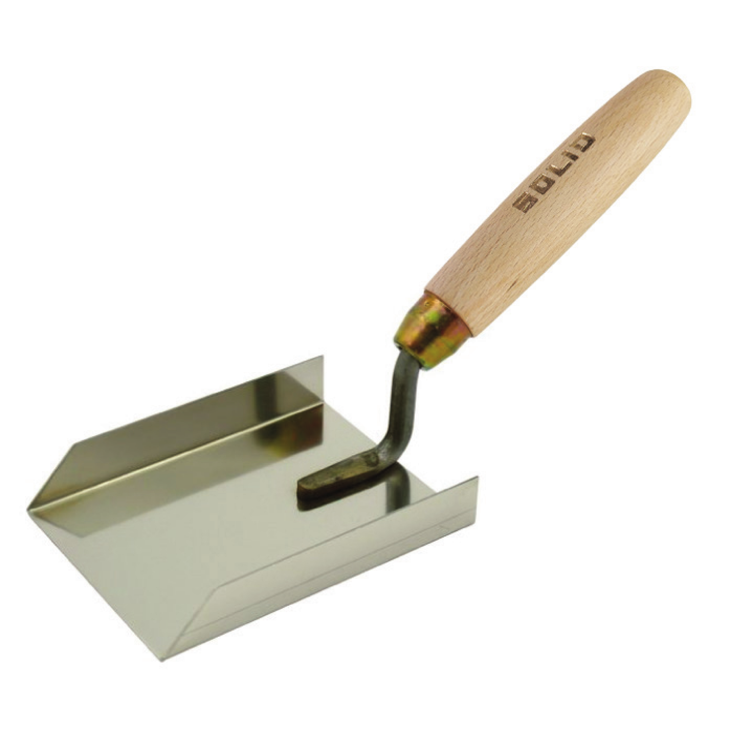 Truelle dangles 2 côtés inox manche bois 6167