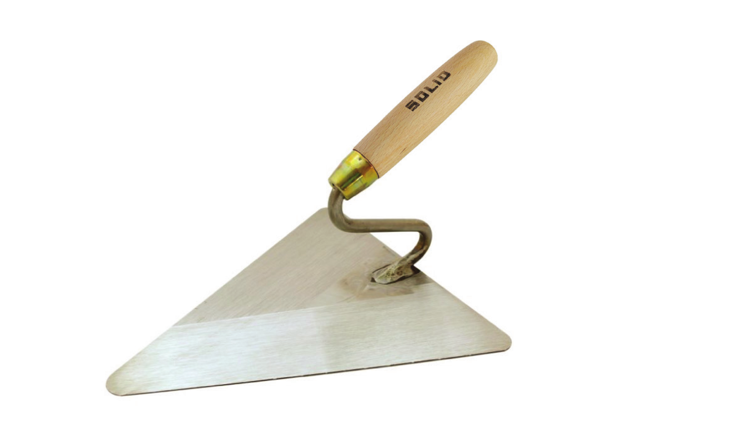 Truelle triangulaire acier manche bois 6147