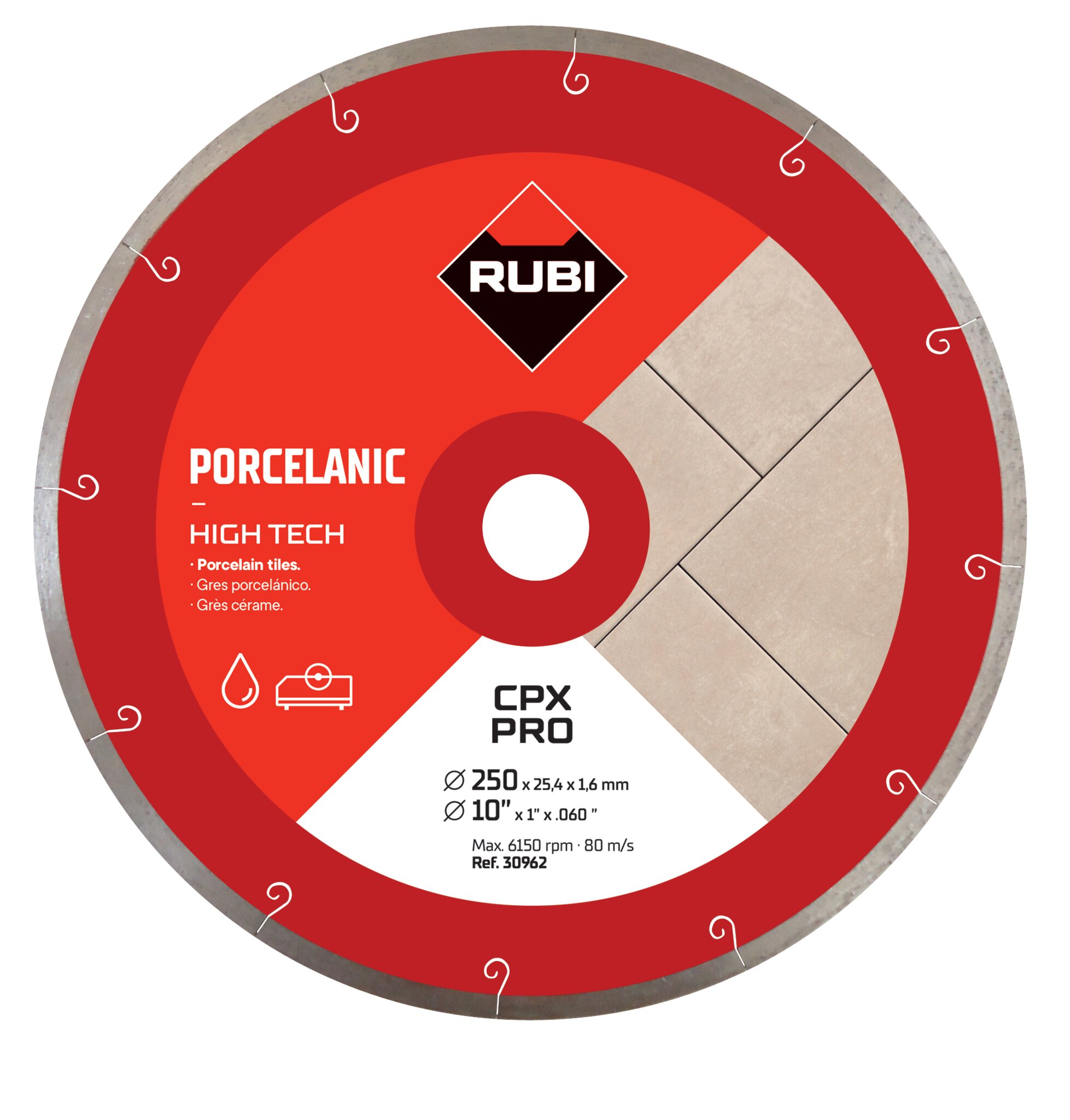 Disque rubi 30962 CPX 250mm
