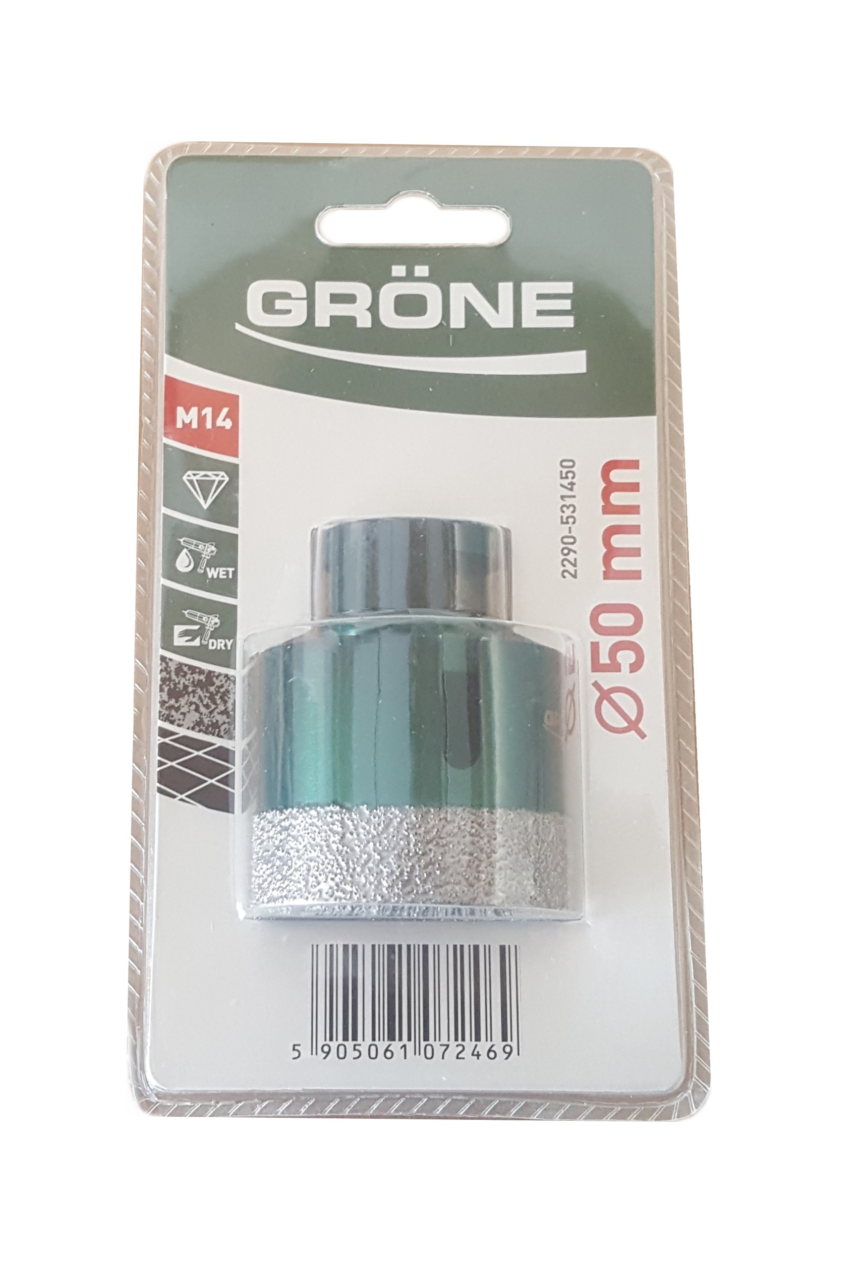 Trépan diamant 50mm M14 GRONE k2290-531450