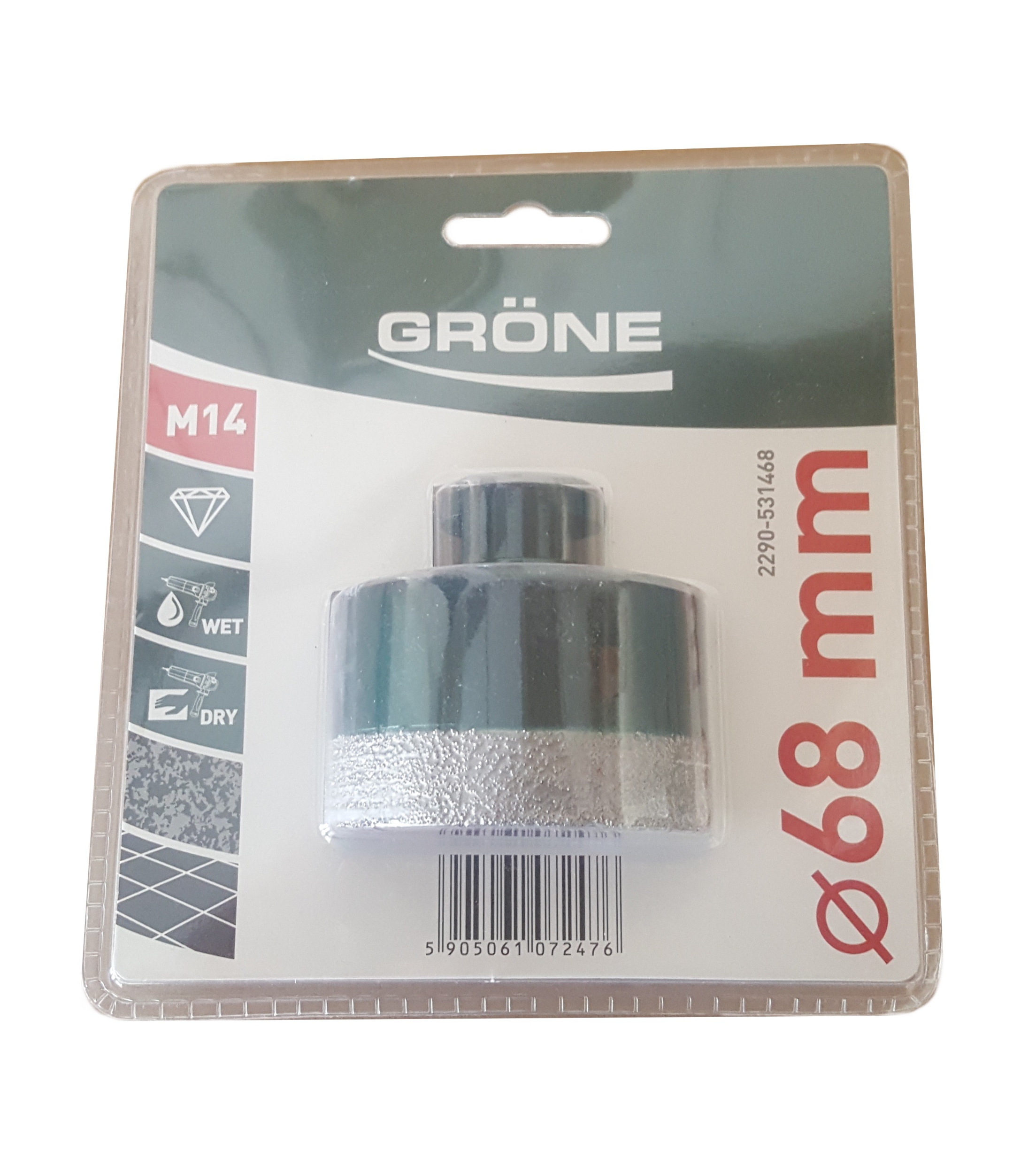 Trépan diamant 68mm M14 GRONE k2290-531468