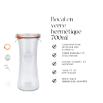 Bocal en verre hermétique 700ml