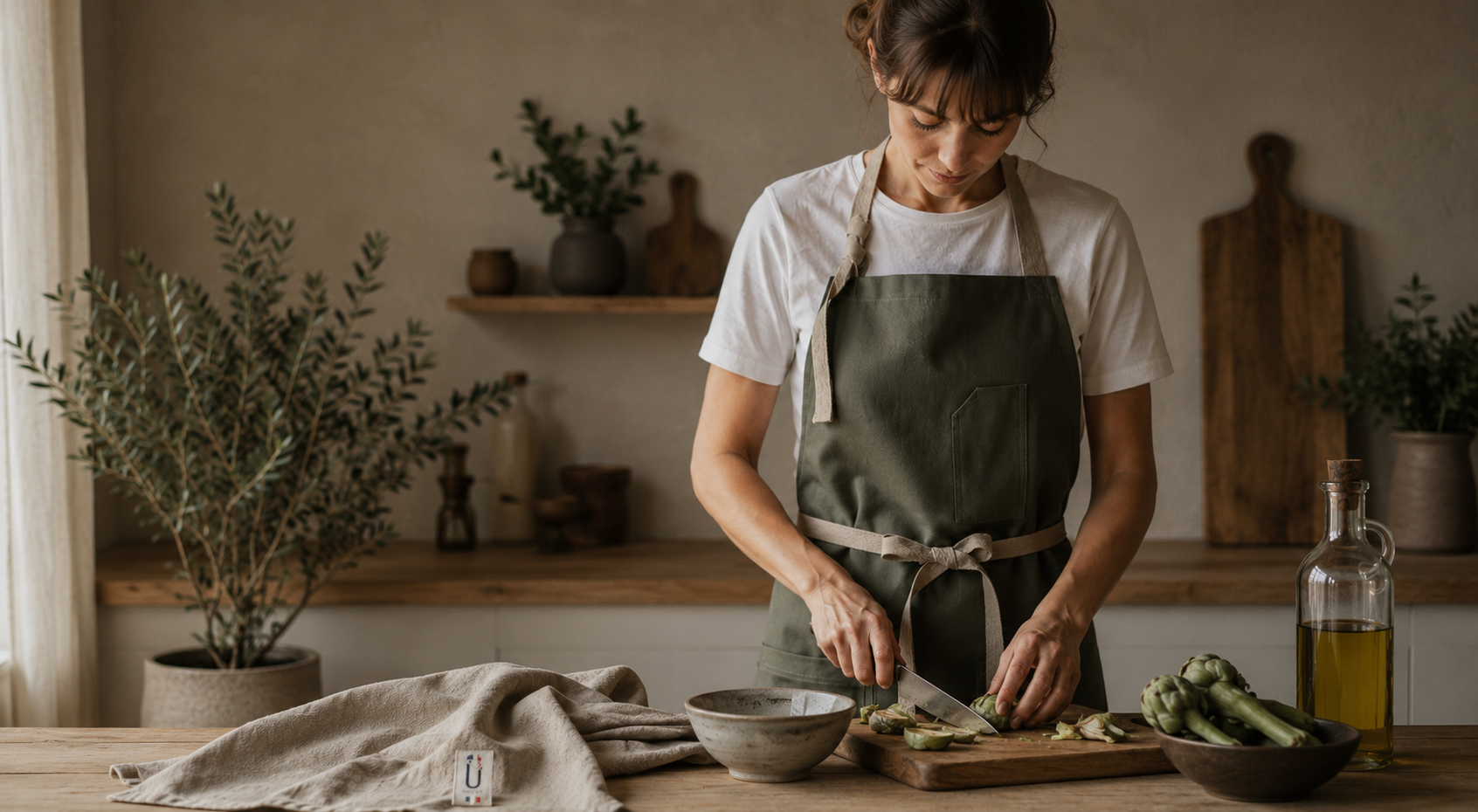 Tablier de cuisine personnalisé fabriqué en France LES UNIFORMISTES