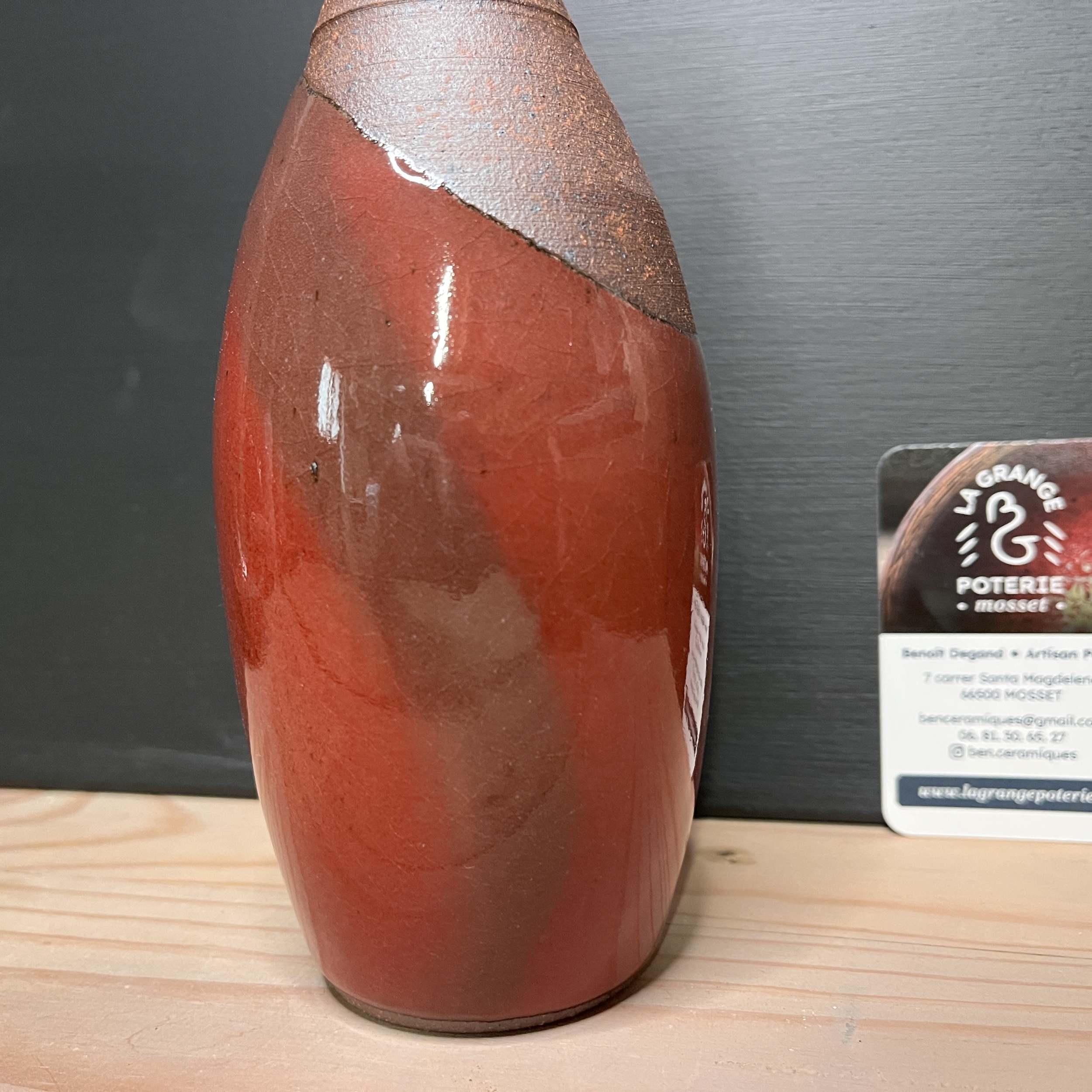 Huilier émaillé rouge HL01#2