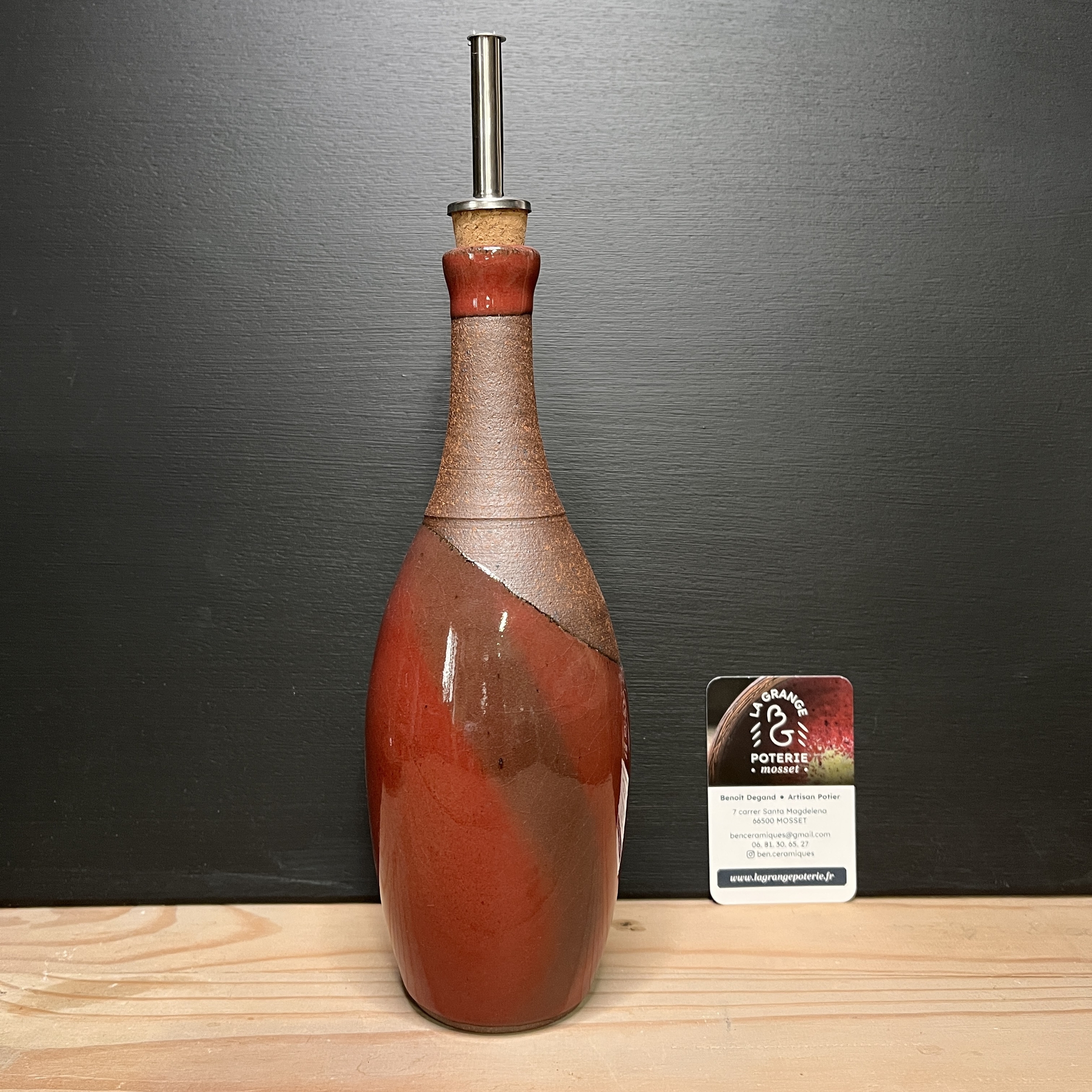 Huilier émaillé rouge HL01