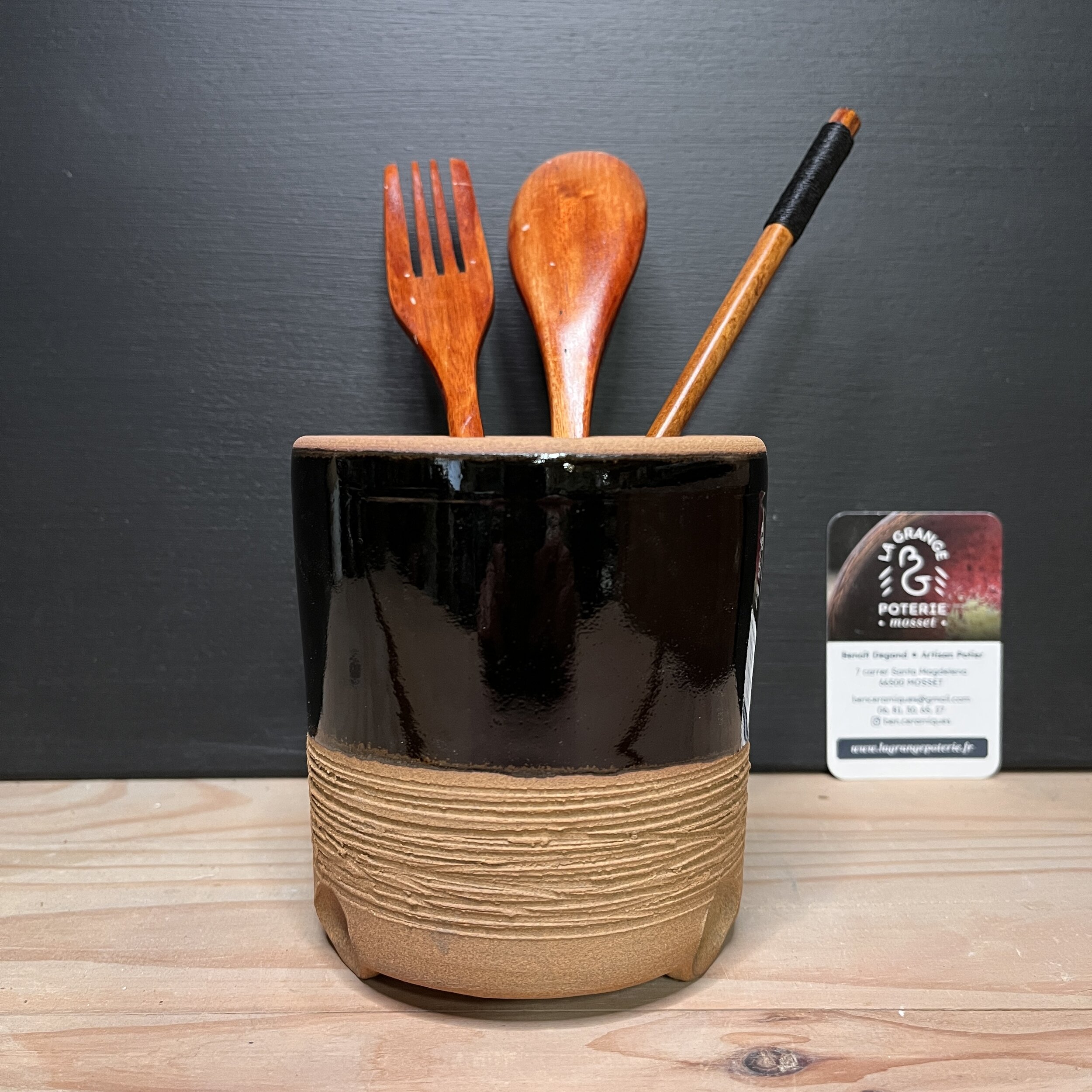 Égouttoir à couvert noir Tenmoku EAC02