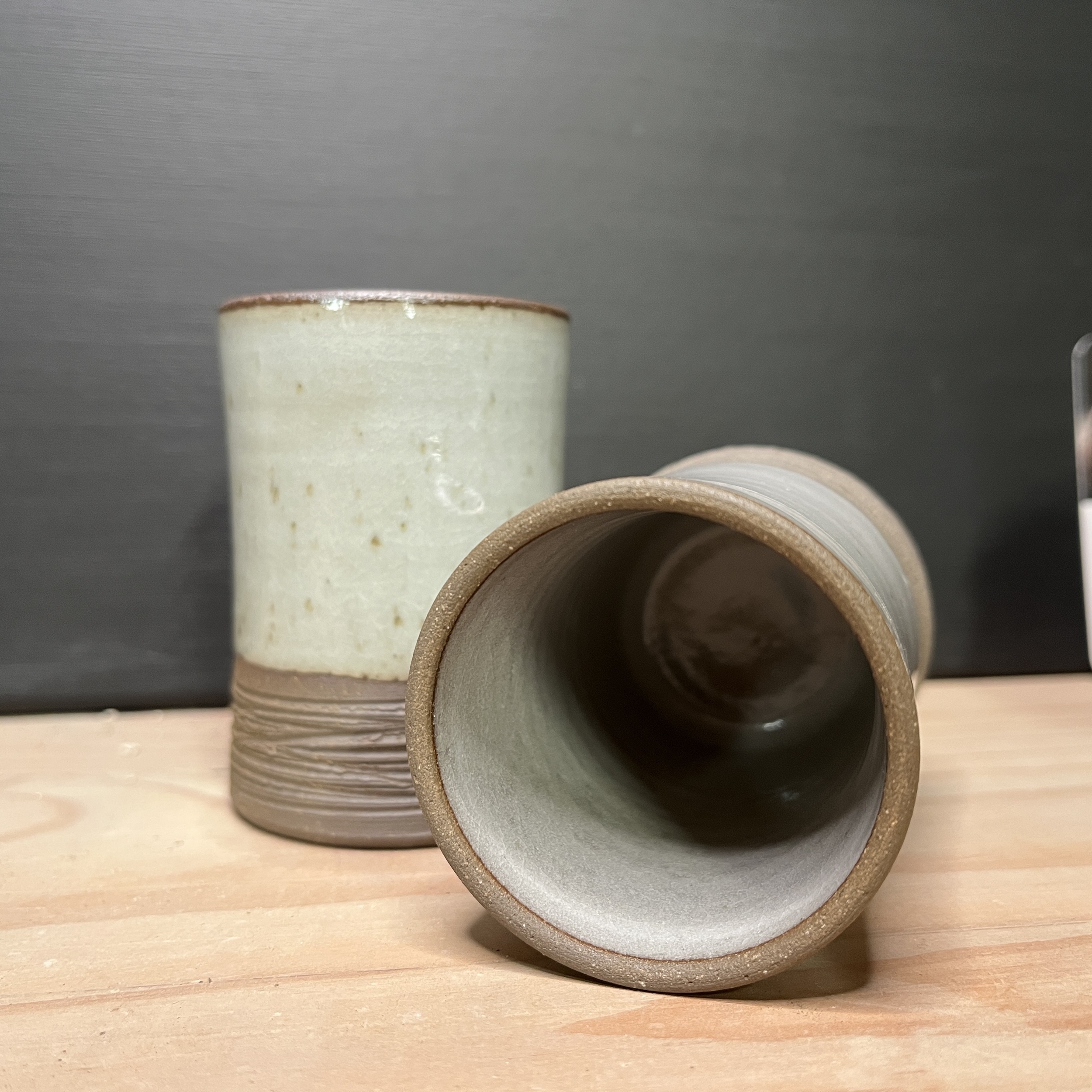 Duo de tasses blanches en grès DTD02#2