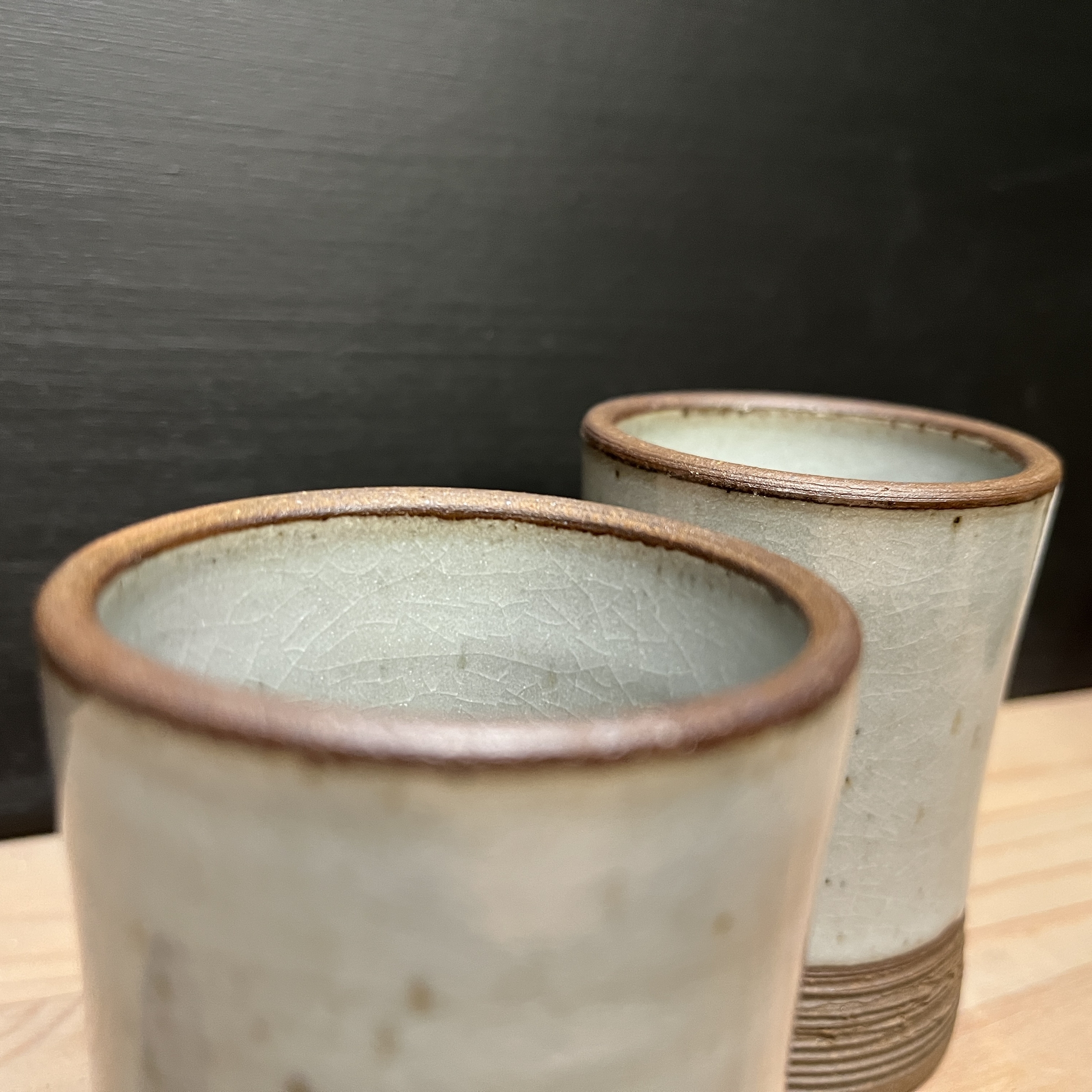 Duo de tasses blanches en grès DTD02#3