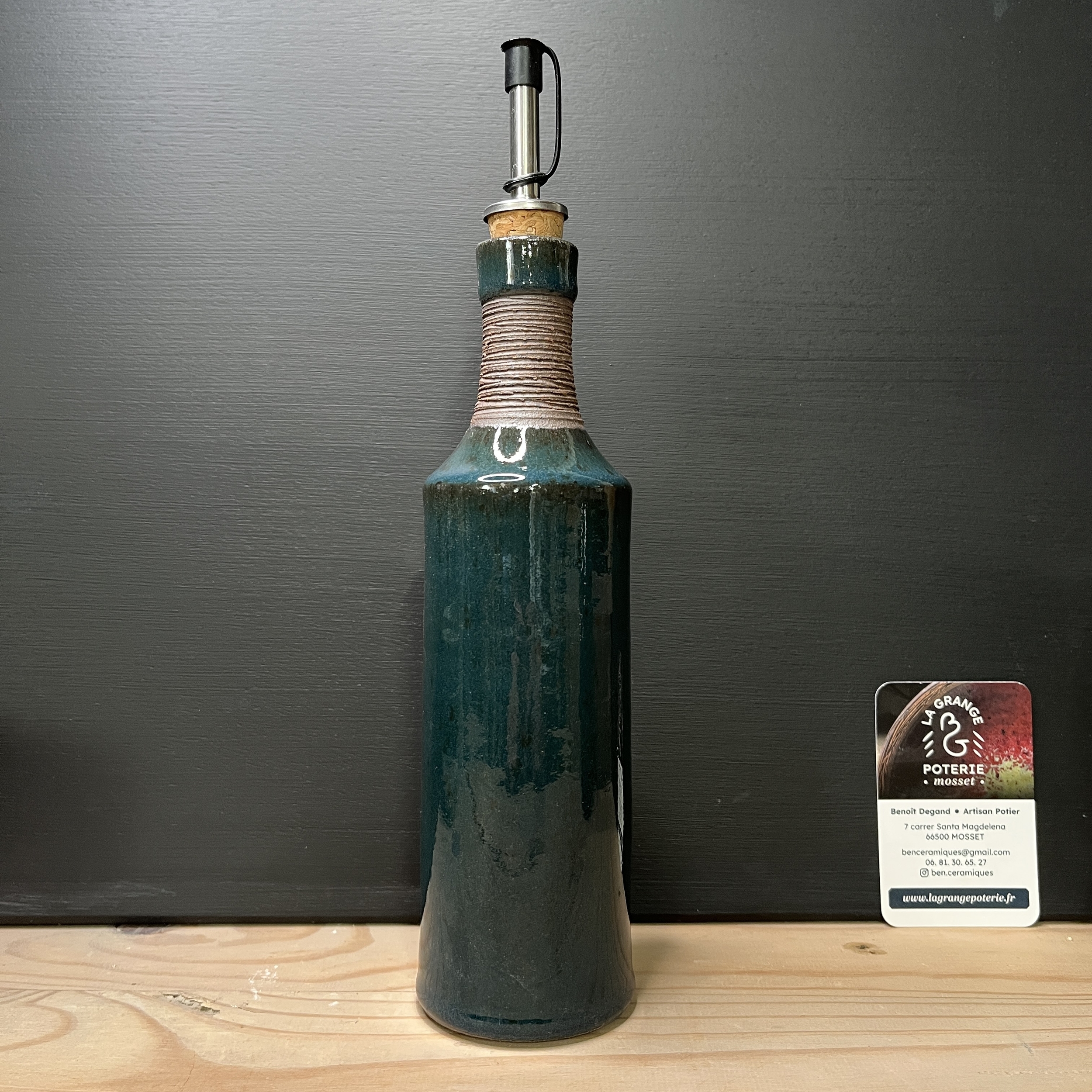 Duo huile et vinaigre bleu cobalt DHL01#2