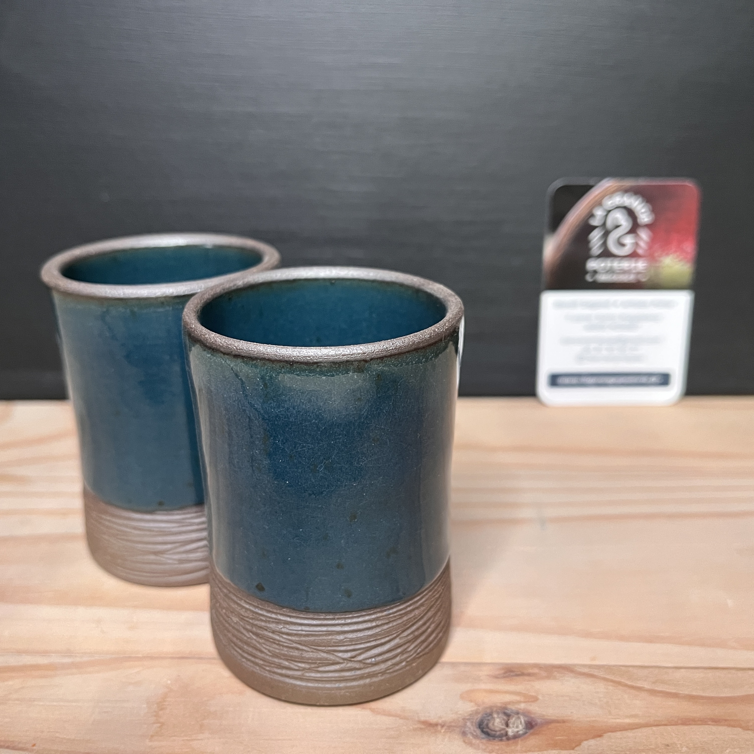 Duo de tasses diabolo bleus DTD05#3