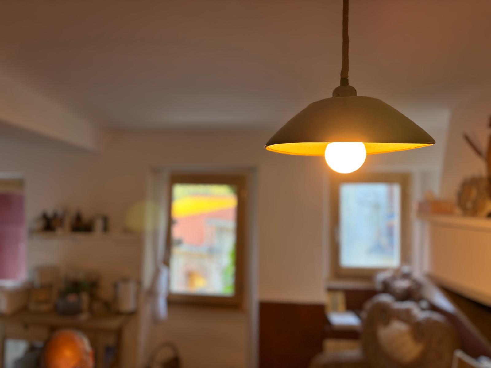 Suspension luminaire artisanale en grès