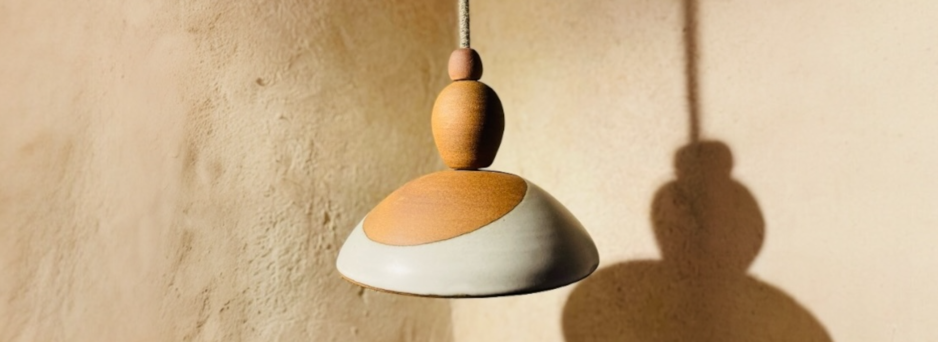 Création suspension luminaire en grès