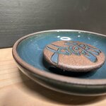 Porte savon bleu kanji amour PSR04#1