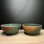 duo de bolées verts en grès