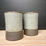 Duo de tasses blanches en grès DTD02