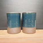 Duo de tasses diabolo bleus DTD05