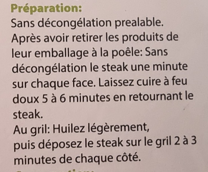 Préparation burger Boeuf