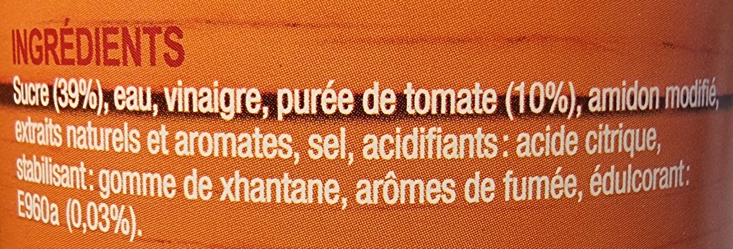 Ing_sauce sweet barbecue