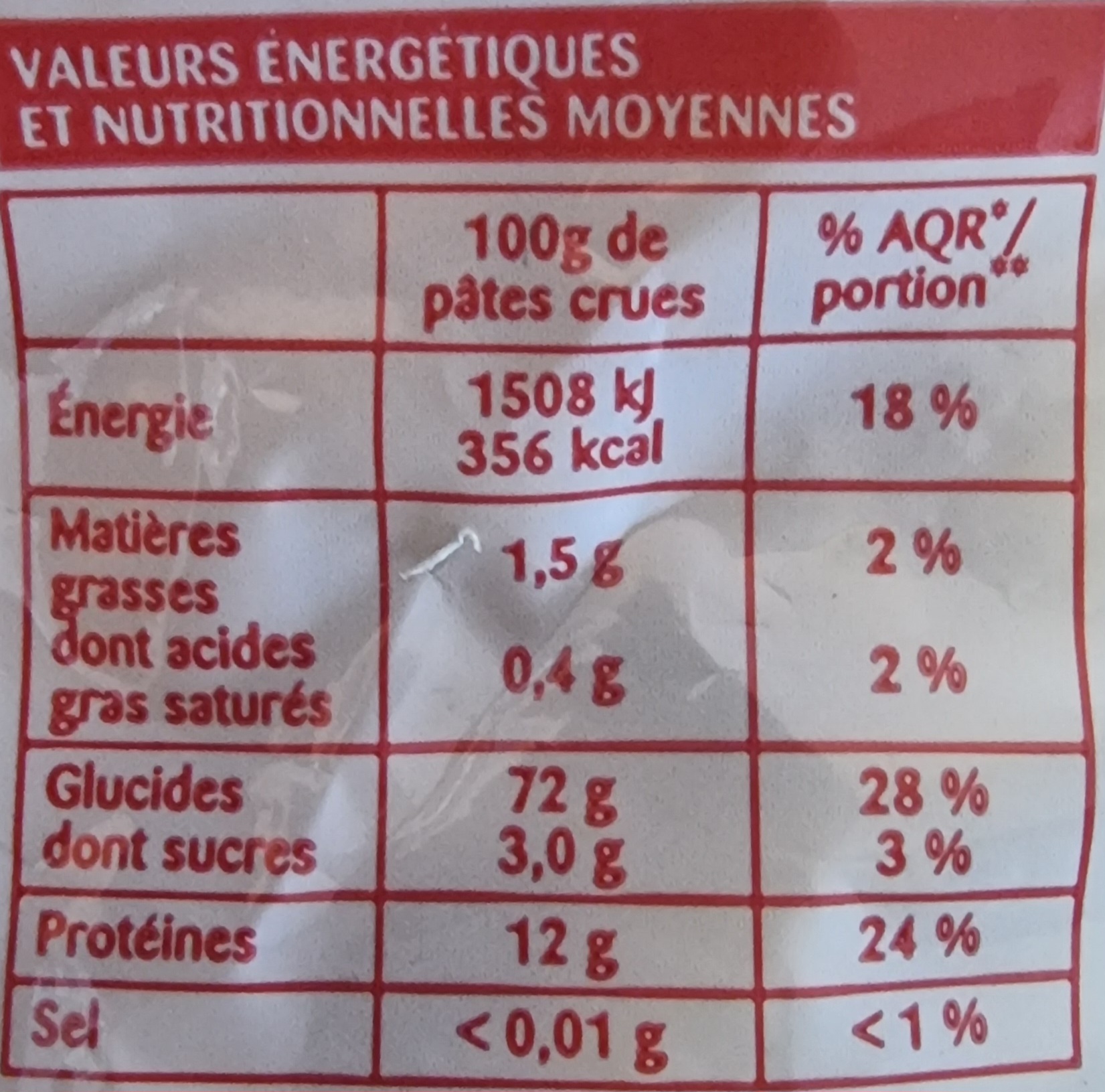 Vn Pates Fusilli rochambeau